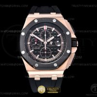 AP0741A - AP ROO Chronograph RG/RU Black/Blk RSF A3126 Mod
