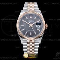 RDJ0454B - DJ 36mm Jub Flt 904L RG/SS P-Grey/Stk VSF VS3235