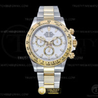 ROLDYT0438 - Daytona 116503 904L YG/SS Wht/Stk QF V3 SH4130