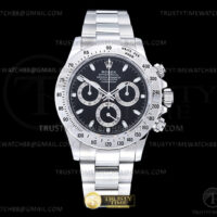 ROLDYT0441B - Daytona 116520 904L SS/SS Blk/Stk QF SH4130
