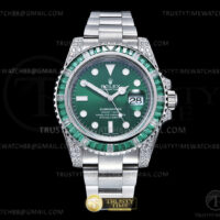 Submariner 116610LV 904L Dia SS/SS Grn Noob VR3135