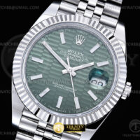 R2DJ0500H - DJ2 41mm Jub Flt 904L SS/SS Grn-P/Stk SEEK SH3235